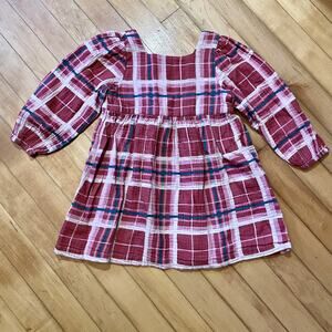 Vivie & Ash Crimson Plaid Dress